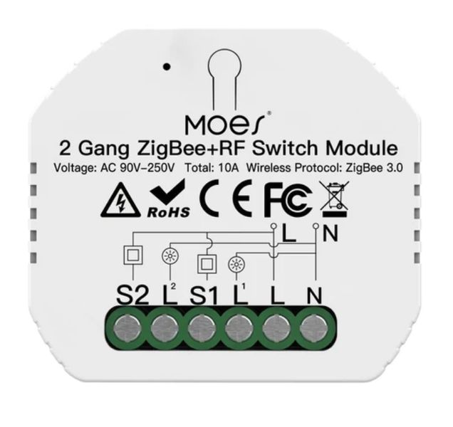 Zigbee реле Moes MS-104BZ ms-104bz фото