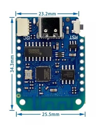 Модуль WEMOS D1 Mini V4.0.0 TYPE-C esp32_wemos_d1_type-c фото